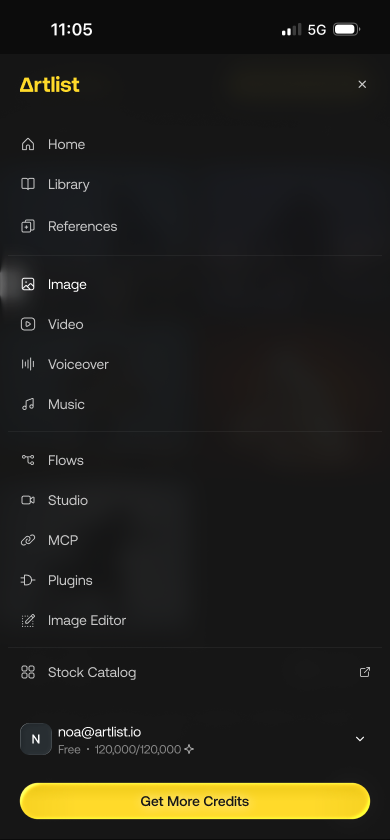 The navigation menu on mobile