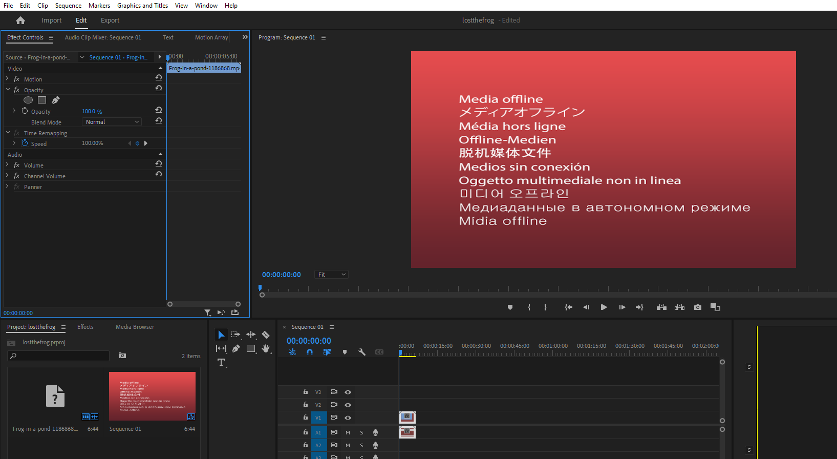 How to fix red screen media offline in Premiere Pro 